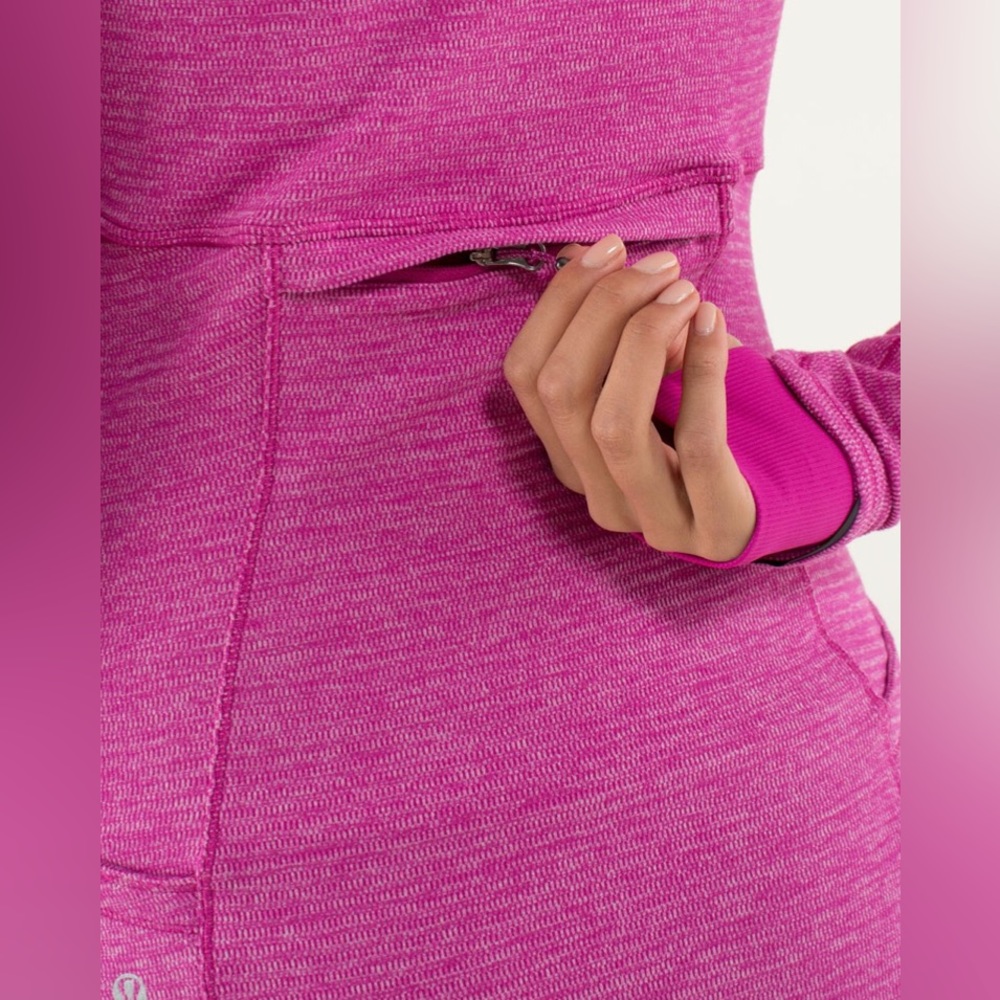 NWOT Lululemon Base Runner 1/2 Zip
Mini Check Pique Raspberry / Raspberry - Picture 7 of 16